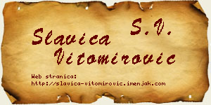 Slavica Vitomirović vizit kartica